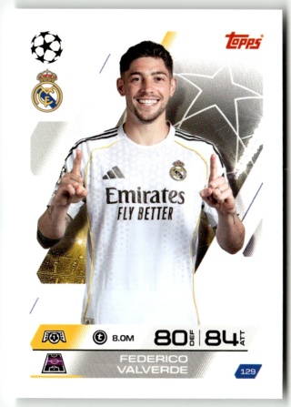 129 Federico Valverde Real Madryt Base Match Attax 2025/26