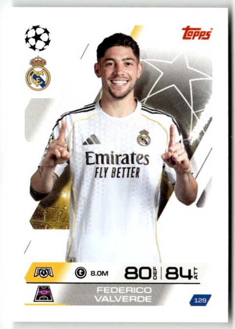 129 Federico Valverde Real Madryt Base Match Attax 2025/26
