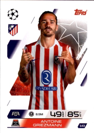 143 Antoine Griezmann Atlético Madryt Base Match Attax 2025/26