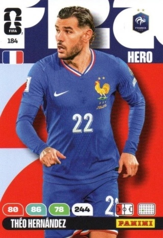 184 Theo Hernandez France Hero Panini FIFA World Cup 2026