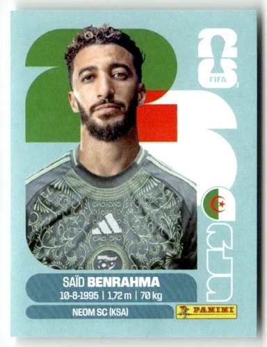 ALG16 Said Benrahma Algeria Base Naklejki FIFA World Cup 2026 Panini