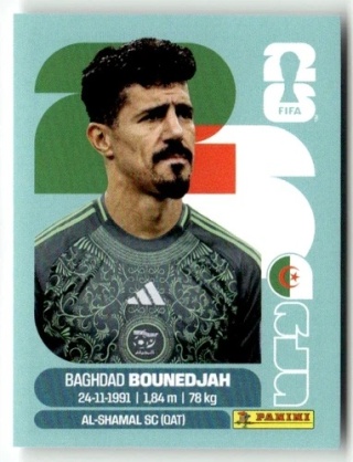 ALG19 Baghdad Bounedjah Algeria Base Naklejki FIFA World Cup 2026 Panini