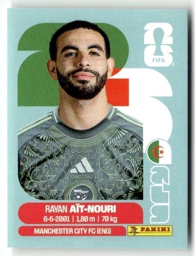 ALG5 Rayan Aït-Nouri Algeria Base Naklejki FIFA World Cup 2026 Panini