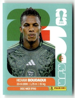 ALG10 Hicham Boudaoui Algeria Base Naklejki FIFA World Cup 2026 Panini