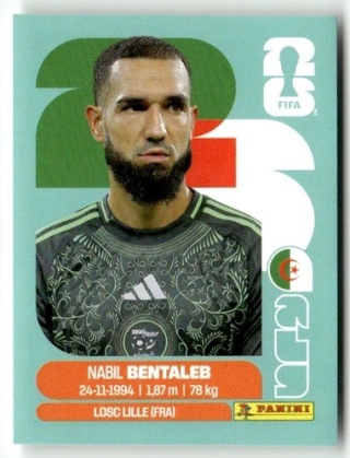 ALG12 Nabil Bentalab Algeria Base Naklejki FIFA World Cup 2026 Panini