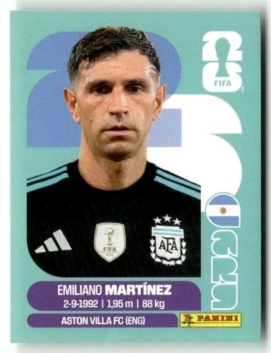 ARG2 Emiliano Martinez Argentyna Base Naklejki FIFA World Cup 2026 Panini