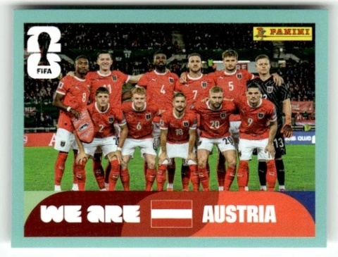 AUT13 Team Photo Austria Base Naklejki FIFA World Cup 2026 Panini
