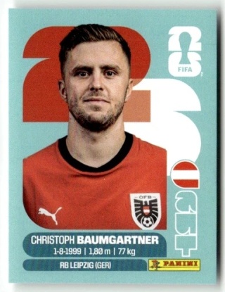 AUT18 Christoph Baumgartner Austria Base Naklejki FIFA World Cup 2026 Panini