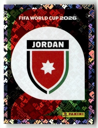 JOR1 Emblem Jordania foil Naklejki FIFA World Cup 2026 Panini