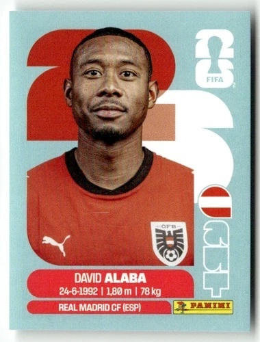 AUT4 David Alaba Austria Base Naklejki FIFA World Cup 2026 Panini