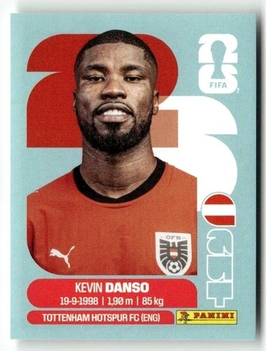 AUT5 Kevin Danso Austria Base Naklejki FIFA World Cup 2026 Panini