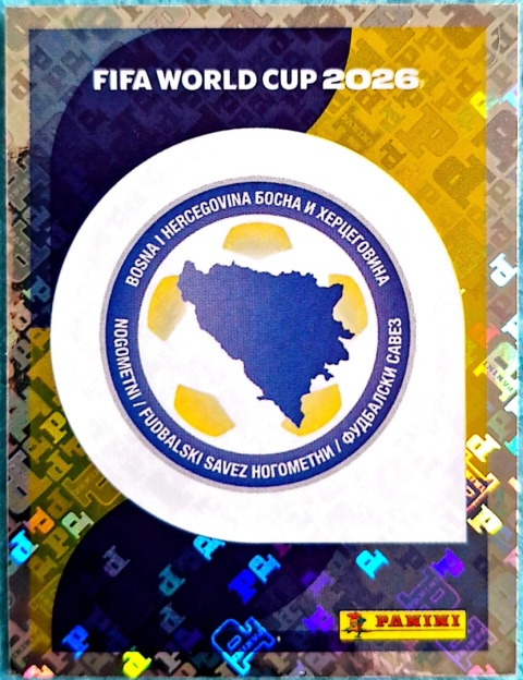 BIH1 Emblem Bośnia i Hercegowina foil Naklejki FIFA World Cup 2026 Panini