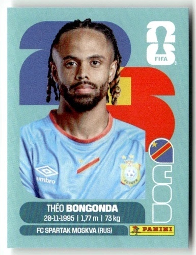 COD14 Théo Bongonda Kongo Base Naklejki FIFA World Cup 2026 Panini