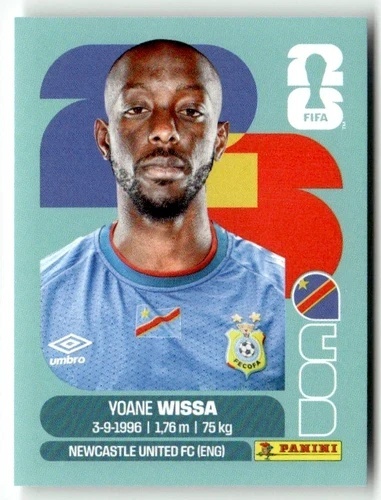 COD16 Yoane Wissa Kongo Base Naklejki FIFA World Cup 2026 Panini