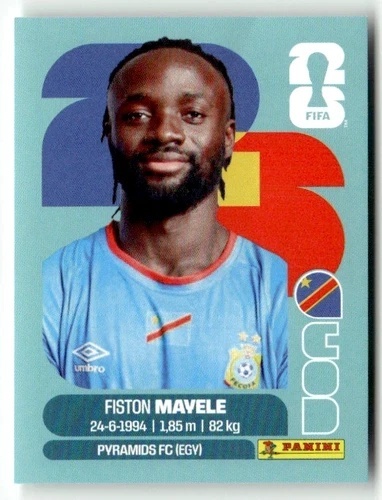 COD18 Fiston Mayele Kongo Base Naklejki FIFA World Cup 2026 Panini