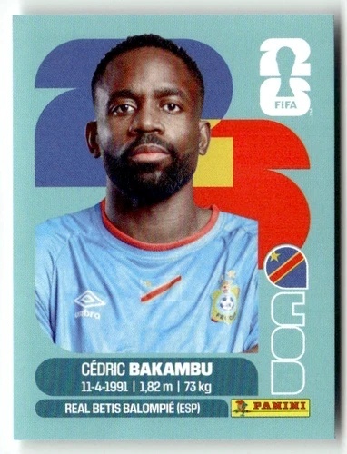 COD19 Cédric Bakambu Kongo Base Naklejki FIFA World Cup 2026 Panini