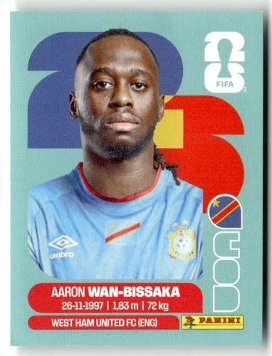 COD3 Aaron Wan-Bissaka Kongo Base Naklejki FIFA World Cup 2026 Panini