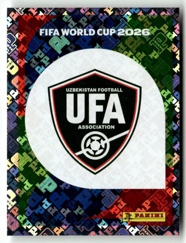 UZB1 Emblem Uzbekistan foil Naklejki FIFA World Cup 2026 Panini