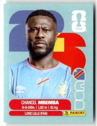 COD6 Chancel Mbemba Kongo Base Naklejki FIFA World Cup 2026 Panini
