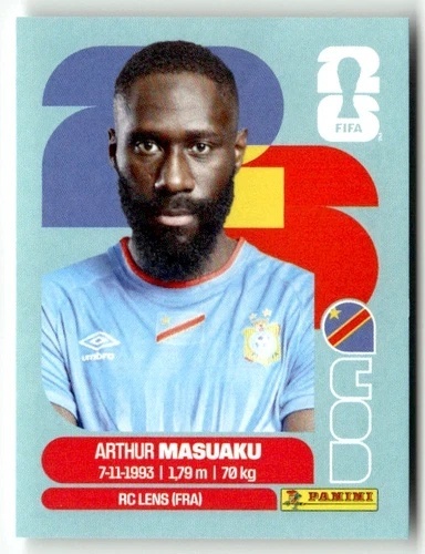 COD5 Arthur Masuaku Kongo Base Naklejki FIFA World Cup 2026 Panini