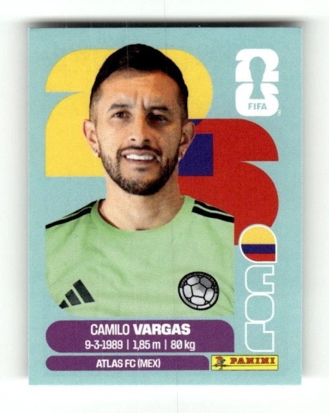 COL2 Camilo Vargas Kolombia Base Naklejki FIFA World Cup 2026 Panini