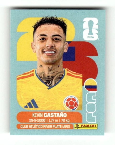 COL11 Kevin Castaño Kolombia Base Naklejki FIFA World Cup 2026 Panini