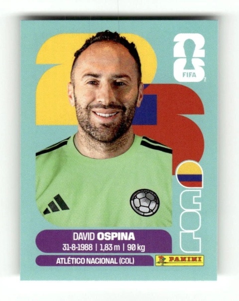 COL3 David Ospina Kolombia Base Naklejki FIFA World Cup 2026 Panini