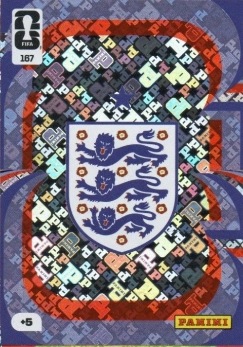 167 Team Crest England Panini FIFA World Cup 2026