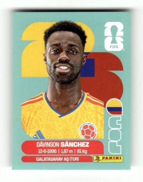 COL4 Dávinson Sánchez Kolombia Base Naklejki FIFA World Cup 2026 Panini