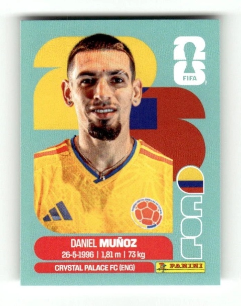 COL6 Daniel Munoz Kolombia Base Naklejki FIFA World Cup 2026 Panini