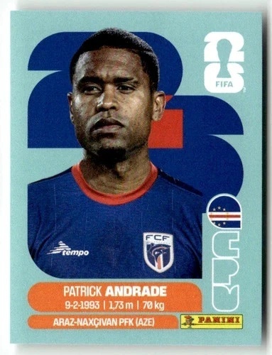 CPV11 Patrick Andrade Wyspy Zielonego Przylądka Base Naklejki FIFA World Cup 2026 Panini