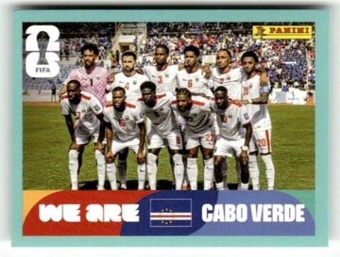 CPV13 Team Photo Wyspy Zielonego Przylądka Base Naklejki FIFA World Cup 2026 Panini