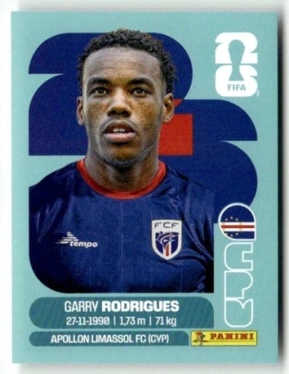 CPV15 Garry Rodrigues Wyspy Zielonego Przylądka Base Naklejki FIFA World Cup 2026 Panini