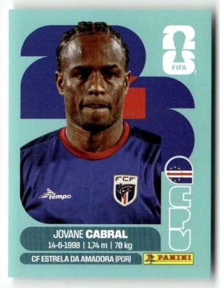 CPV16 Jovane Cabral Wyspy Zielonego Przylądka Base Naklejki FIFA World Cup 2026 Panini