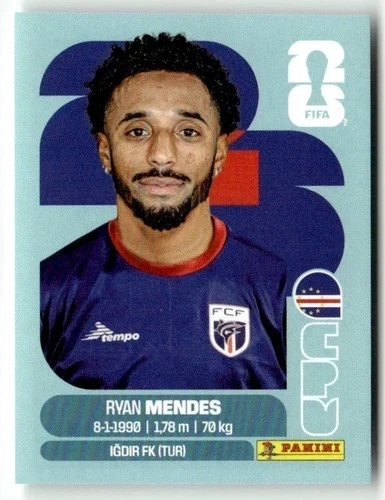 CPV17 Ryan Mendes Wyspy Zielonego Przylądka Base Naklejki FIFA World Cup 2026 Panini