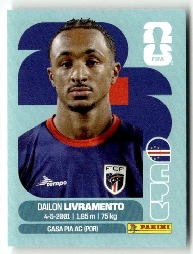 CPV18 Dailon Livramento Wyspy Zielonego Przylądka Base Naklejki FIFA World Cup 2026 Panini