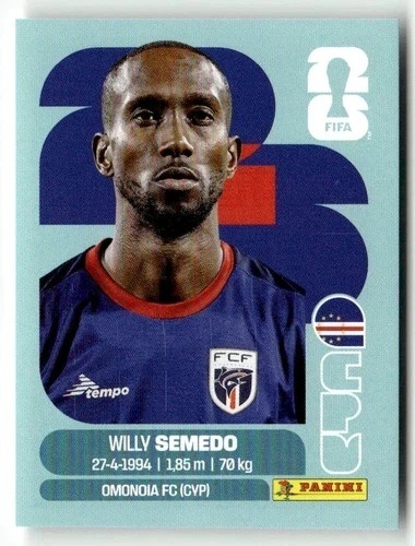 CPV19 Willy Semedo Wyspy Zielonego Przylądka Base Naklejki FIFA World Cup 2026 Panini