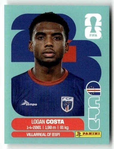 CPV3 Logan Costa Wyspy Zielonego Przylądka Base Naklejki FIFA World Cup 2026 Panini
