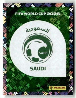 KSA1 Emblem Arabia Saudyjska foil Naklejki FIFA World Cup 2026 Panini