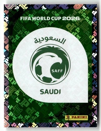 KSA1 Emblem Arabia Saudyjska foil Naklejki FIFA World Cup 2026 Panini