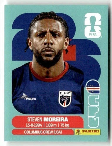CPV6 Steven Moreira Wyspy Zielonego Przylądka Base Naklejki FIFA World Cup 2026 Panini