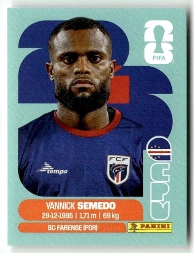 CPV9 Yannick Semedo Wyspy Zielonego Przylądka Base Naklejki FIFA World Cup 2026 Panini