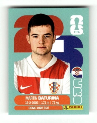 CRO11 Martin Baturina Chorwacja Base Naklejki FIFA World Cup 2026 Panini