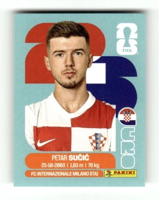 CRO15 Petar Sucic Chorwacja Base Naklejki FIFA World Cup 2026 Panini