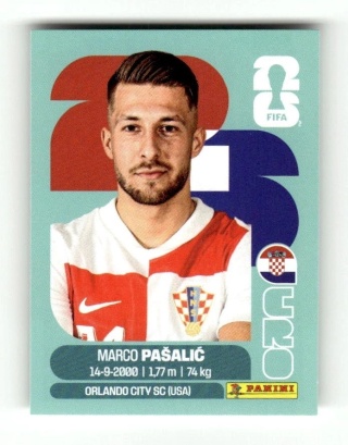 CRO17 Marco Pasalic Chorwacja Base Naklejki FIFA World Cup 2026 Panini