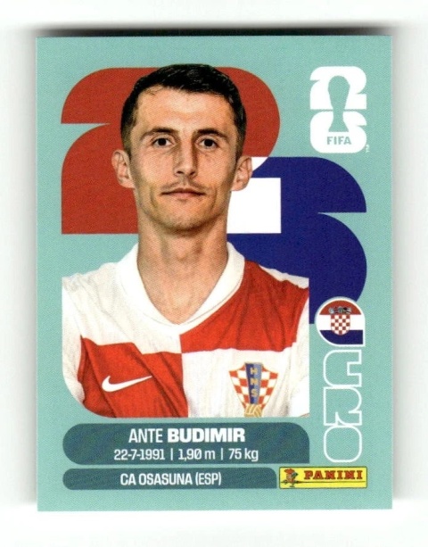 CRO18 Ante Budimir Chorwacja Base Naklejki FIFA World Cup 2026 Panini