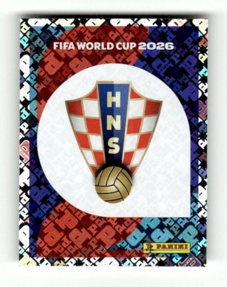 CRO1 Emblem Chorwacja foil Naklejki FIFA World Cup 2026 Panini