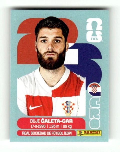 CRO3 Duje Caleta-Car Chorwacja Base Naklejki FIFA World Cup 2026 Panini