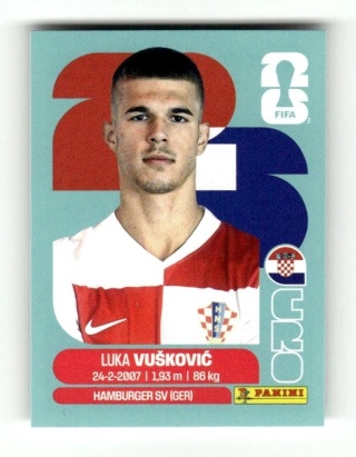 CRO6 Luka Vušković Chorwacja Base Naklejki FIFA World Cup 2026 Panini