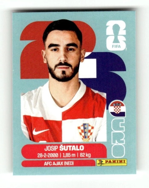 CRO7 Josip Sutalo Chorwacja Base Naklejki FIFA World Cup 2026 Panini